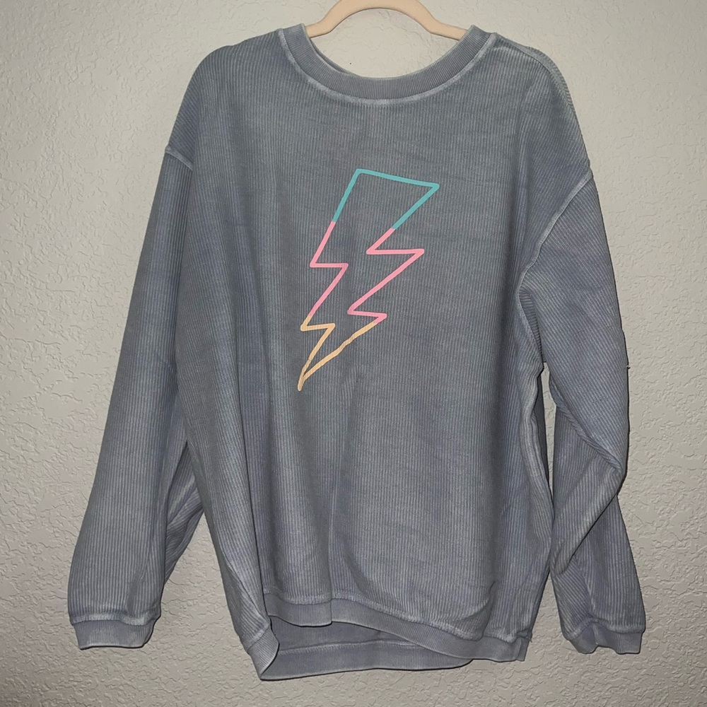 Chicka-d lightning bolt crewneck